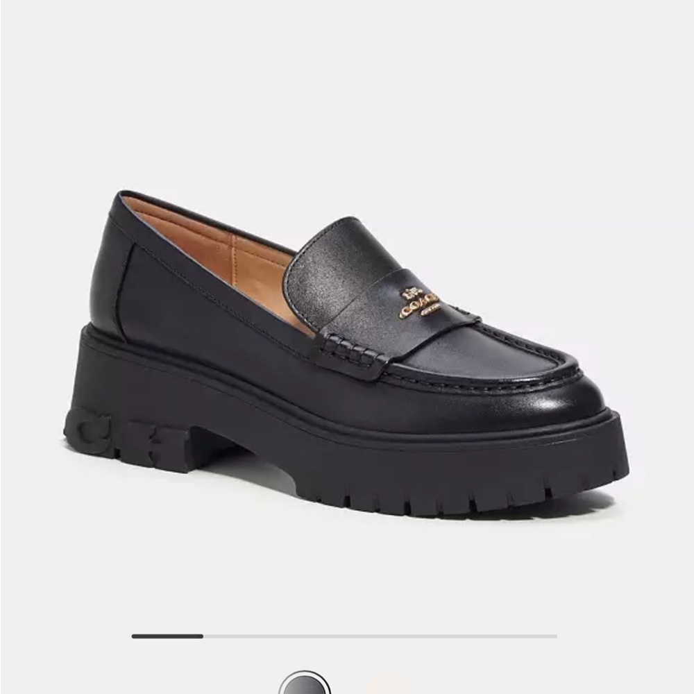 Coach loafers 7.5 Ruthie penny loafers, new black